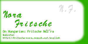 nora fritsche business card